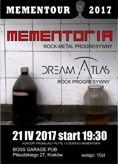 Koncert Kraków progresywny rock metal Mementoria i Dream Atlas