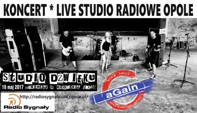 Zespół aGain LIVE w Opolskim Radio Sygnały