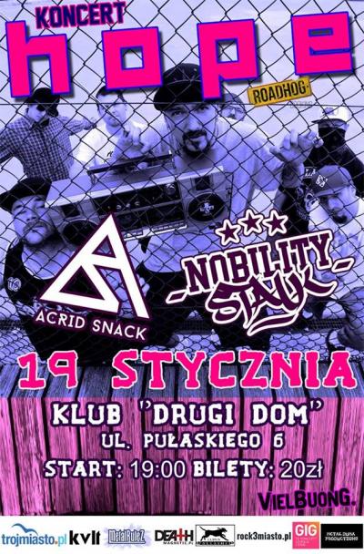 Koncert: HOPE / Acrid Snack / Nobility Stalk II Gdynia