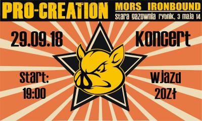 Koncert, Premiera drugiej płyty Pro-Creation + Mors, Ironbound