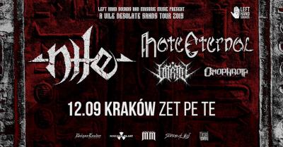 Nile, Hate Eternal + supports - 12 IX Kraków, Zet Pe Te.