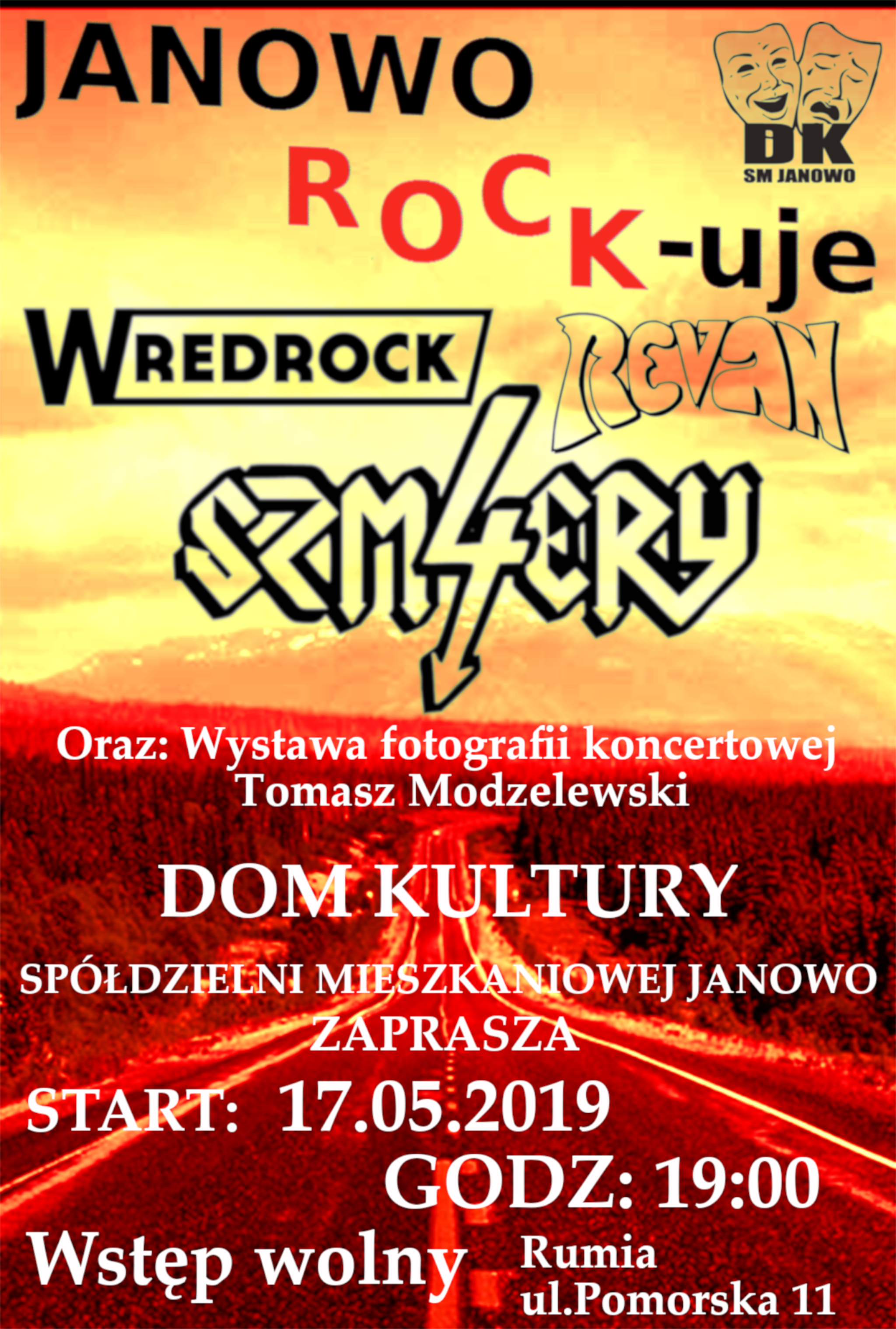 Janowo Rockuje , koncert z zespołami 4 Szmery i Revan