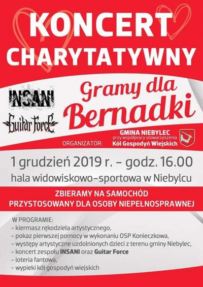 Koncert Charytatywny Gramy dla Bernadki 