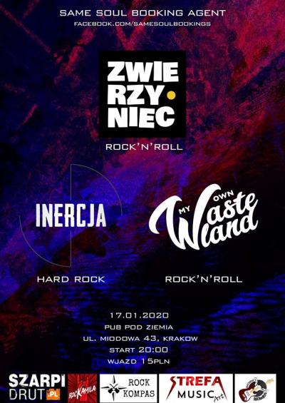 Koncert: Zwierzyniec / Inercja / My Own Wasteland