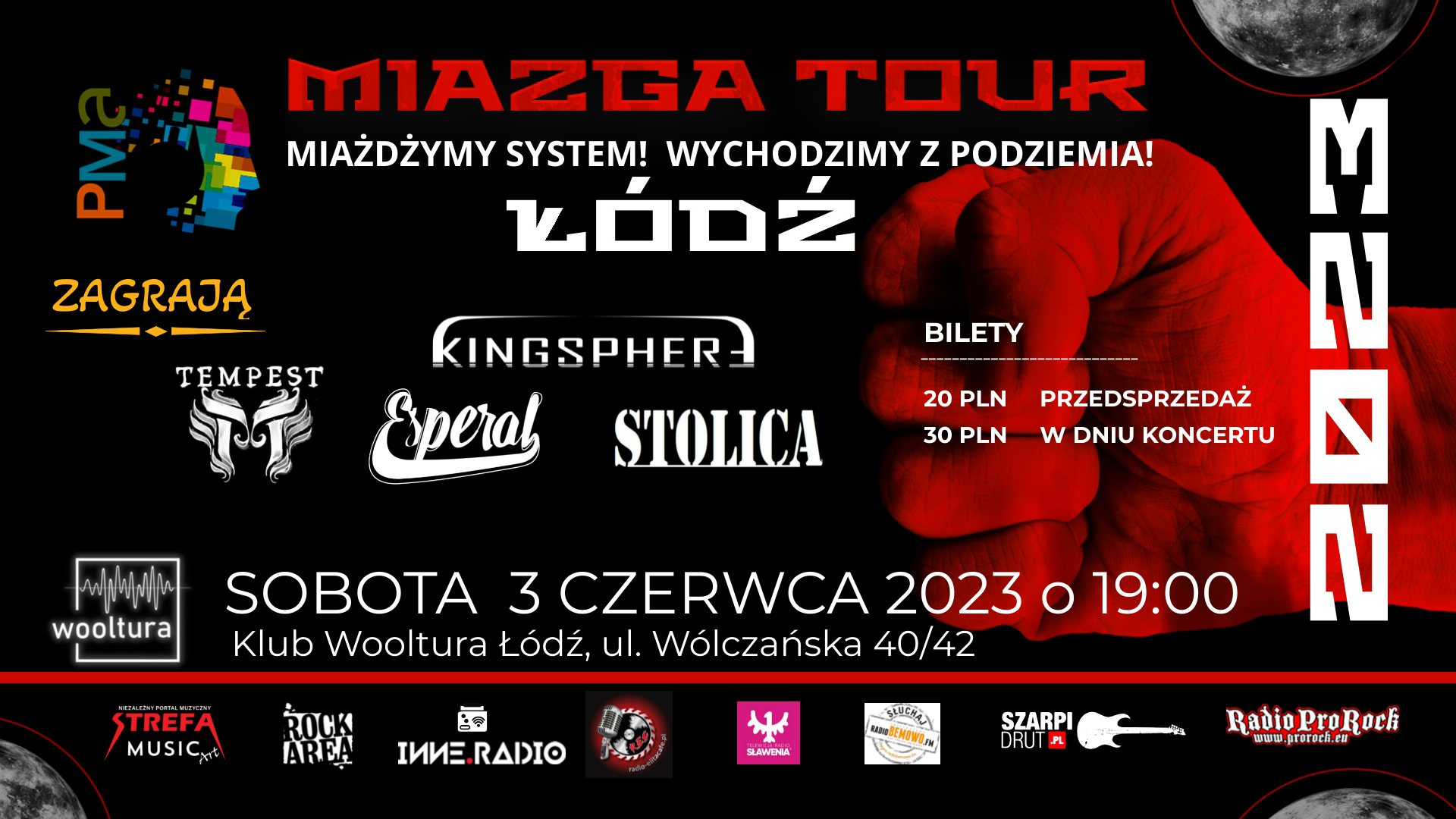 MIAZGA TOUR 2023 ŁÓDŹ | TEMPEST X ESPERAL X STOLICA X KINGSPHERE | Klub Wooltura