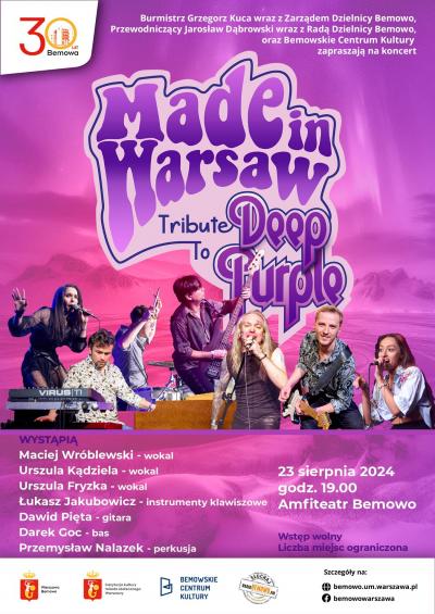 Tribute to Deep Purple w Amfiteatrze Bemowo